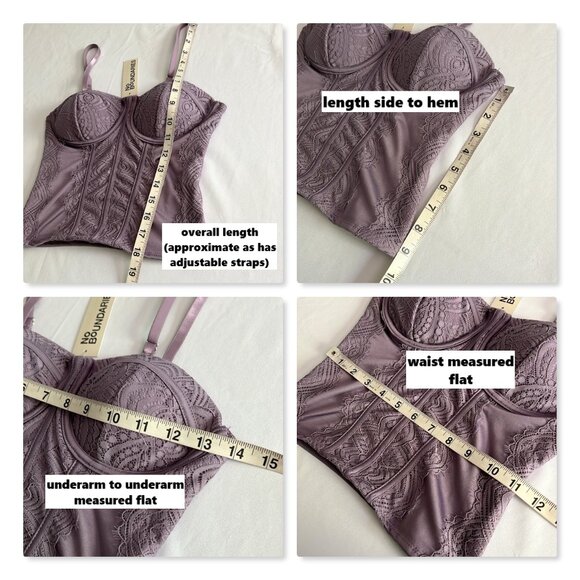 No Boundaries Lace Corset Top in War Plum Sz XXS NWT - Picture 10 of 10
